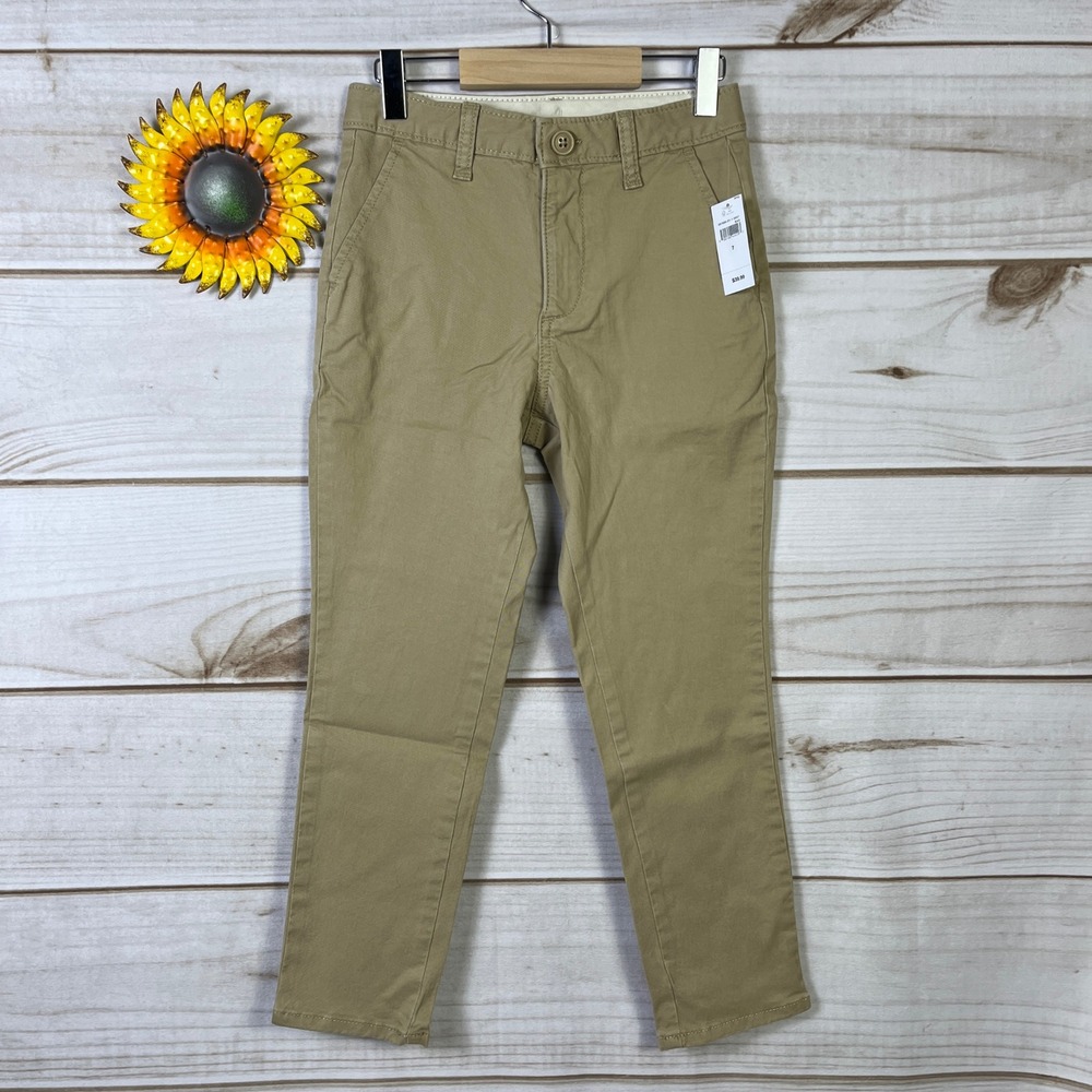GAP Kids Khaki Chino Pants Straight Leg‎ Casual Trousers Size 7 Boys Girls